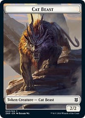 Cat Beast // Plant Double-Sided Token [Zendikar Rising Tokens] | I Want That Stuff Brandon