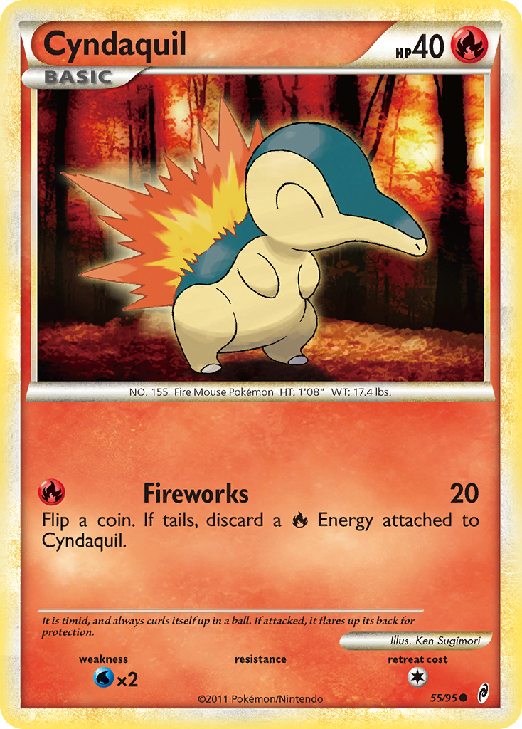 Cyndaquil (55/95) [HeartGold & SoulSilver: Call of Legends] | I Want That Stuff Brandon