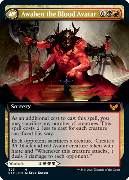 Extus, Oriq Overlord // Awaken the Blood Avatar (Extended Art) [Strixhaven: School of Mages] | I Want That Stuff Brandon