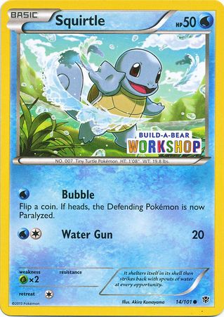 Squirtle (14/101) (Build A Bear Workshop Exclusive) [Black & White: Plasma Blast] | I Want That Stuff Brandon