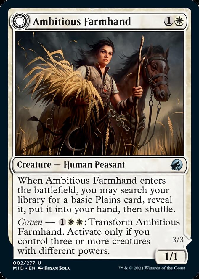 Ambitious Farmhand // Seasoned Cathar [Innistrad: Midnight Hunt] | I Want That Stuff Brandon