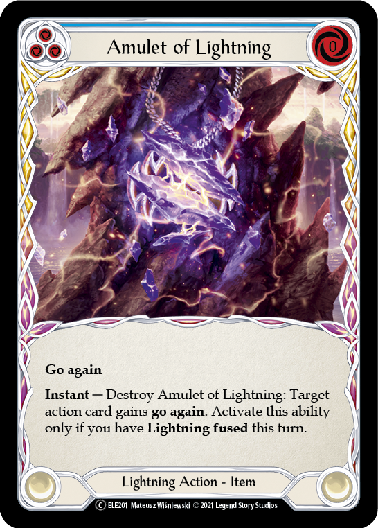 Amulet of Lightning [U-ELE201] Unlimited Rainbow Foil | I Want That Stuff Brandon