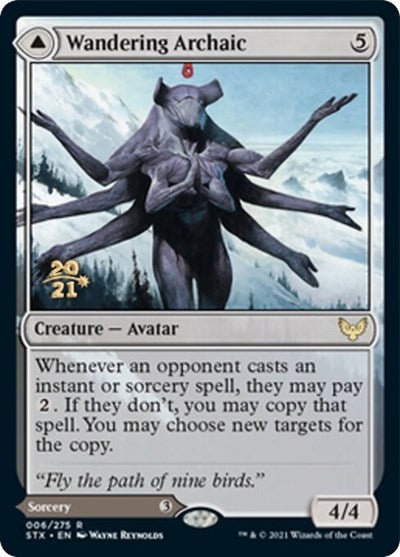 Wandering Archaic // Explore the Vastlands [Strixhaven: School of Mages Prerelease Promos] | I Want That Stuff Brandon