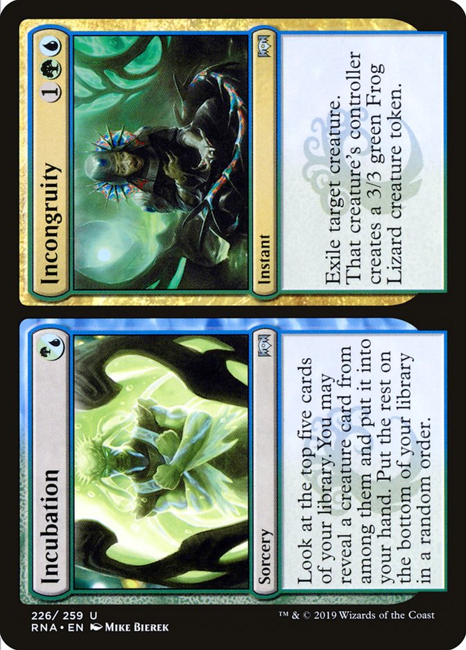 Incubation // Incongruity [Ravnica Allegiance] | I Want That Stuff Brandon