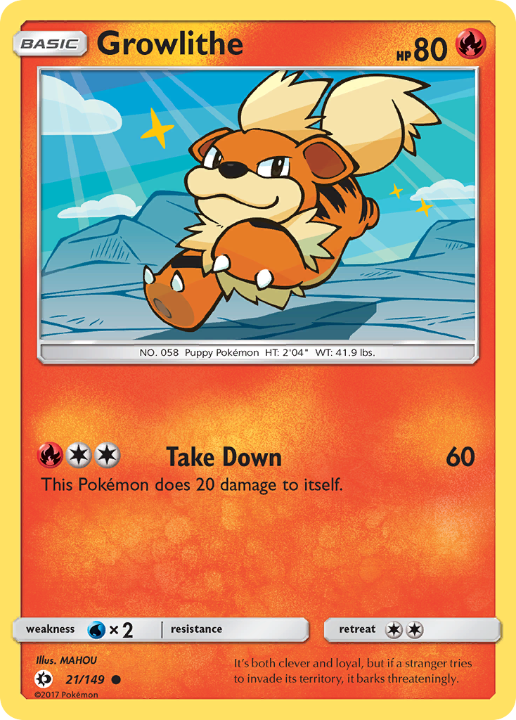 Growlithe (21/149) [Sun & Moon: Base Set] | I Want That Stuff Brandon