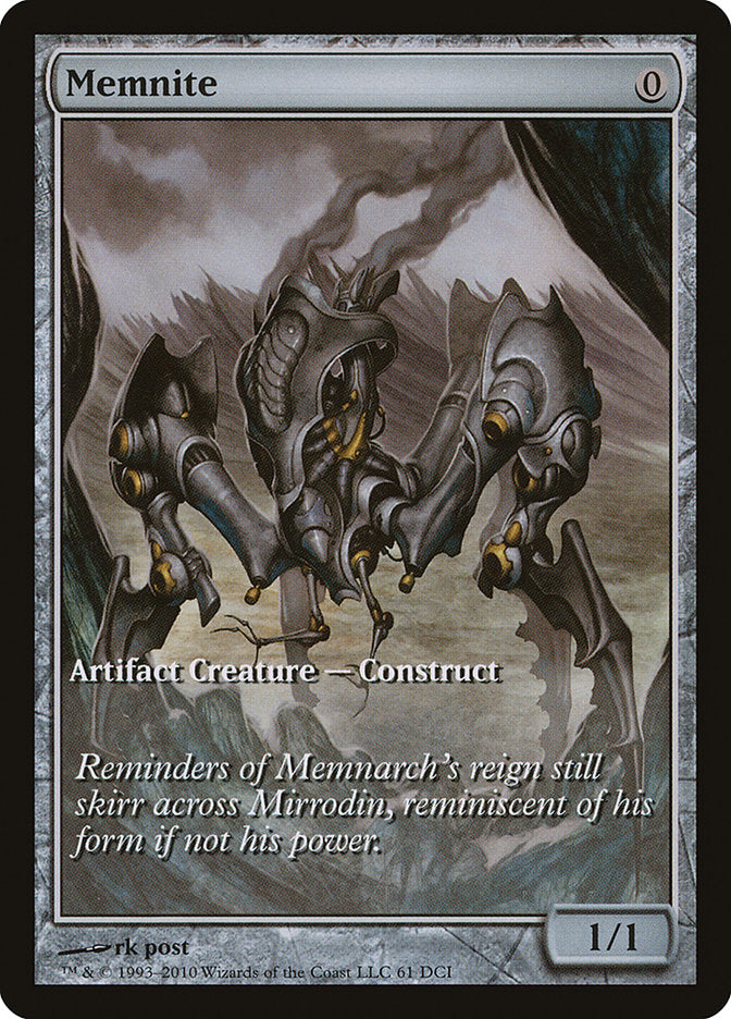 Memnite (Game Day) (Extended Art) [Scars of Mirrodin Promos] | I Want That Stuff Brandon