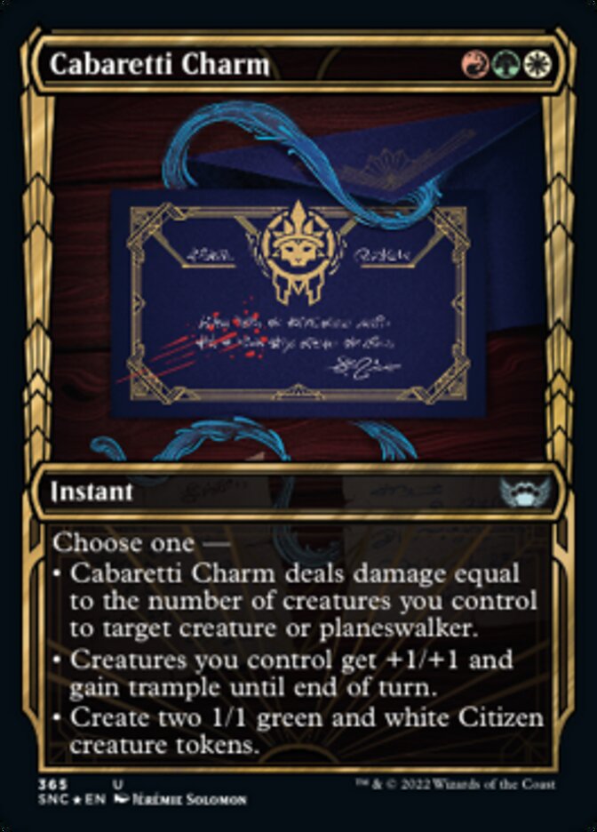 Cabaretti Charm (Showcase Golden Age Gilded Foil) [Streets of New Capenna] | I Want That Stuff Brandon