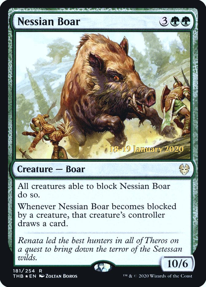 Nessian Boar [Theros Beyond Death Prerelease Promos] | I Want That Stuff Brandon