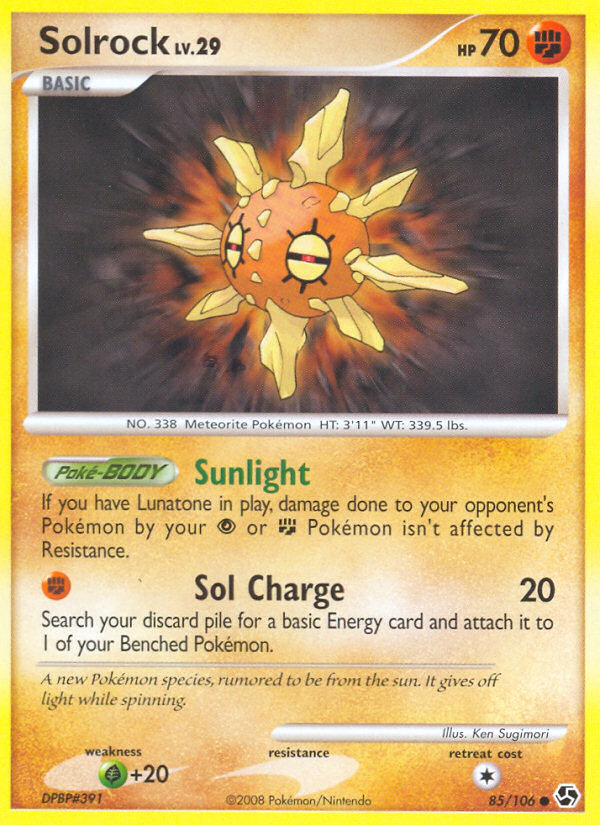 Solrock (85/106) [Diamond & Pearl: Great Encounters] | I Want That Stuff Brandon