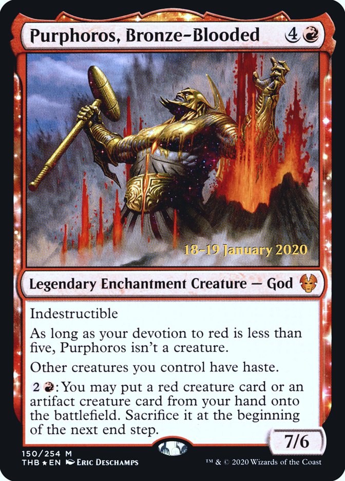 Purphoros, Bronze-Blooded [Theros Beyond Death Prerelease Promos] | I Want That Stuff Brandon