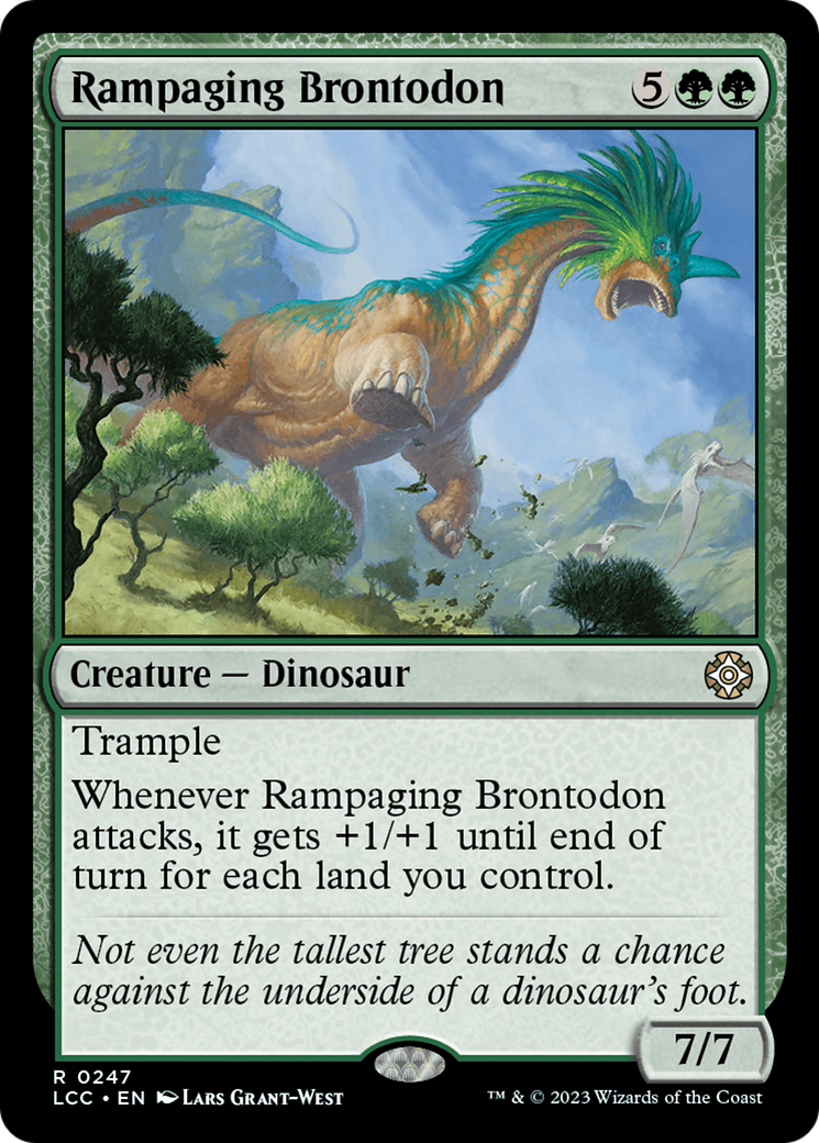 Rampaging Brontodon [The Lost Caverns of Ixalan Commander] | I Want That Stuff Brandon