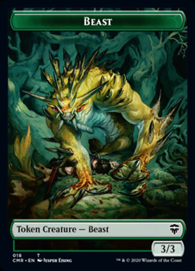 Beast (18) // Beast (19) Double-Sided Token [Commander Legends Tokens] | I Want That Stuff Brandon