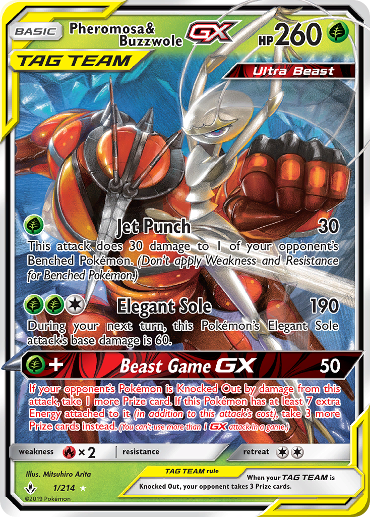 Pheromosa & Buzzwole GX (1/214) [Sun & Moon: Unbroken Bonds] | I Want That Stuff Brandon