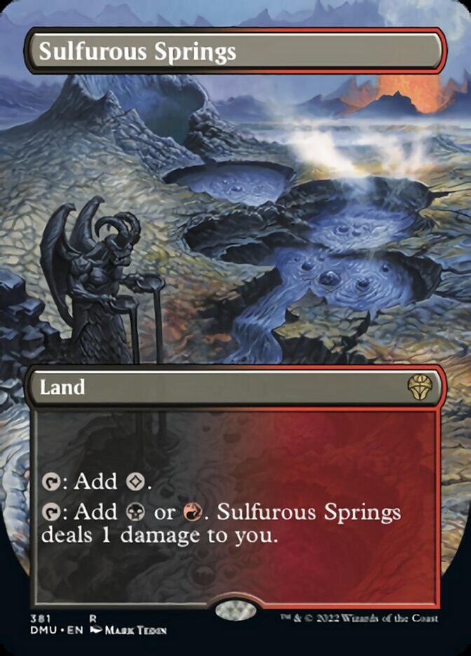 Sulfurous Springs (Borderless Alternate Art) [Dominaria United] | I Want That Stuff Brandon