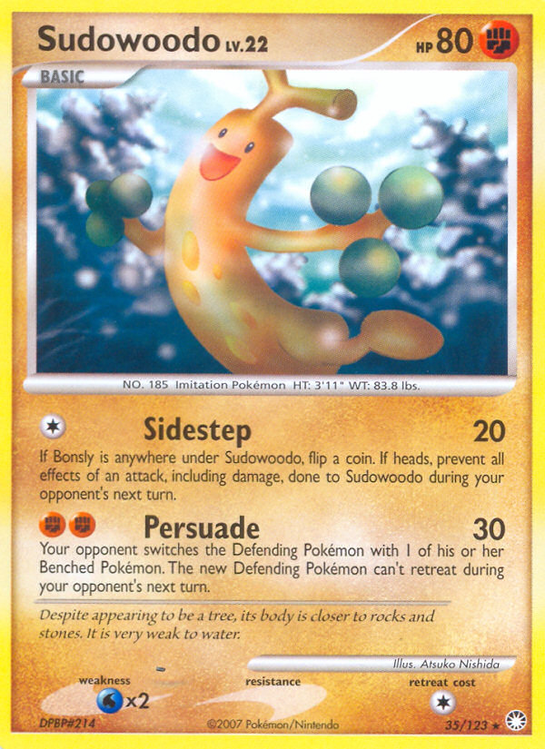 Sudowoodo (35/123) [Diamond & Pearl: Mysterious Treasures] | I Want That Stuff Brandon