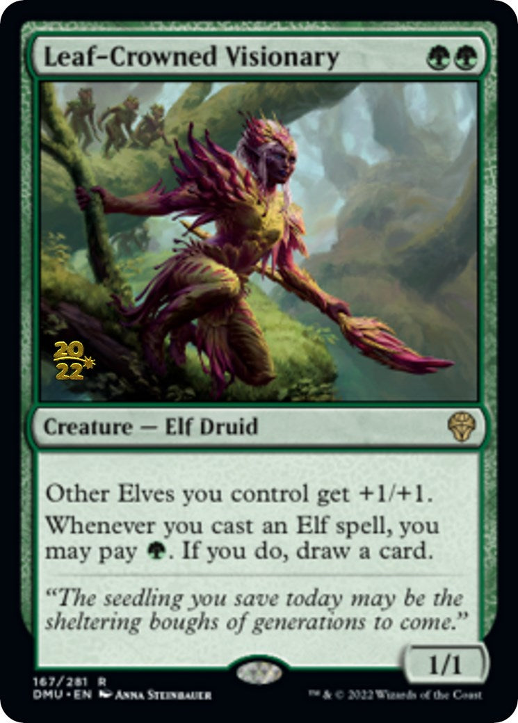 Leaf-Crowned Visionary [Dominaria United Prerelease Promos] | I Want That Stuff Brandon