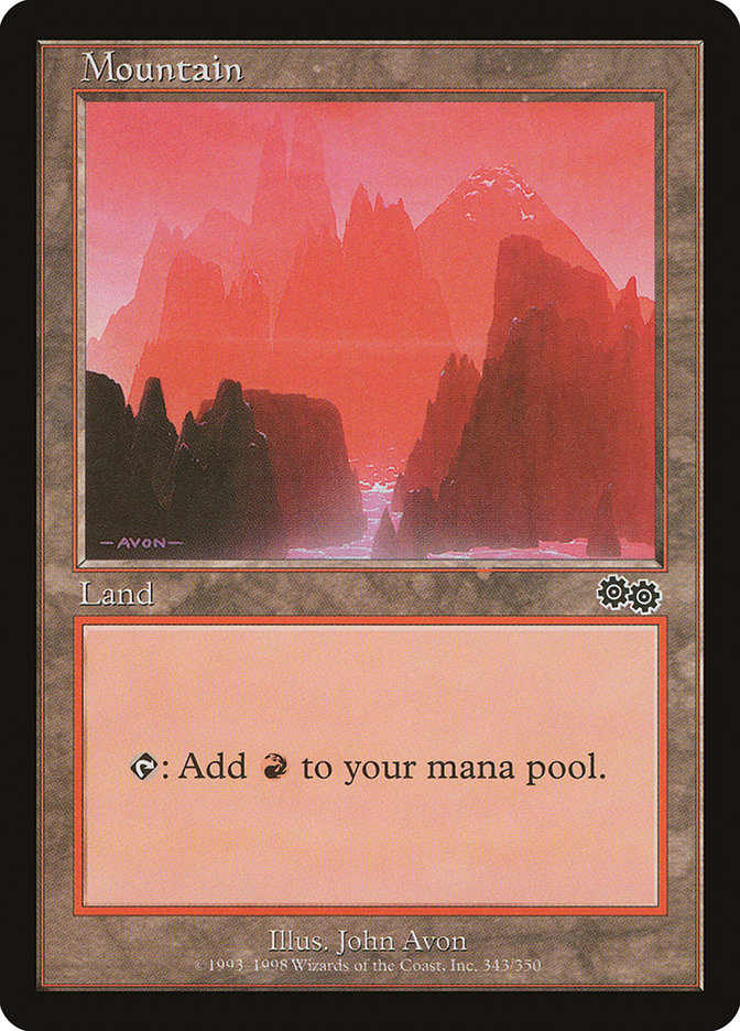 Mountain (343) [Urza's Saga] | I Want That Stuff Brandon