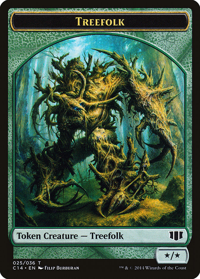 Treefolk // Wolf Double-Sided Token [Commander 2014 Tokens] | I Want That Stuff Brandon