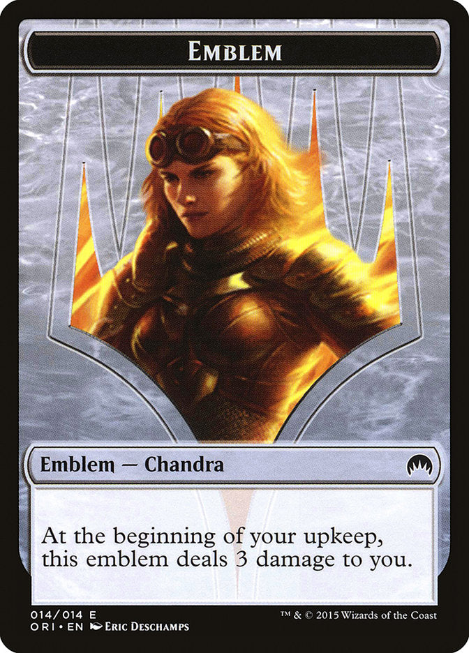 Chandra, Roaring Flame Emblem [Magic Origins Tokens] | I Want That Stuff Brandon