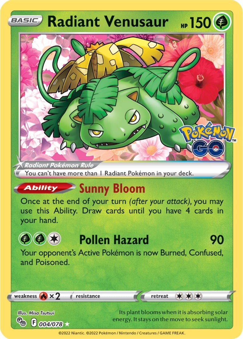 Radiant Venusaur (004/078) [Pokémon GO] | I Want That Stuff Brandon