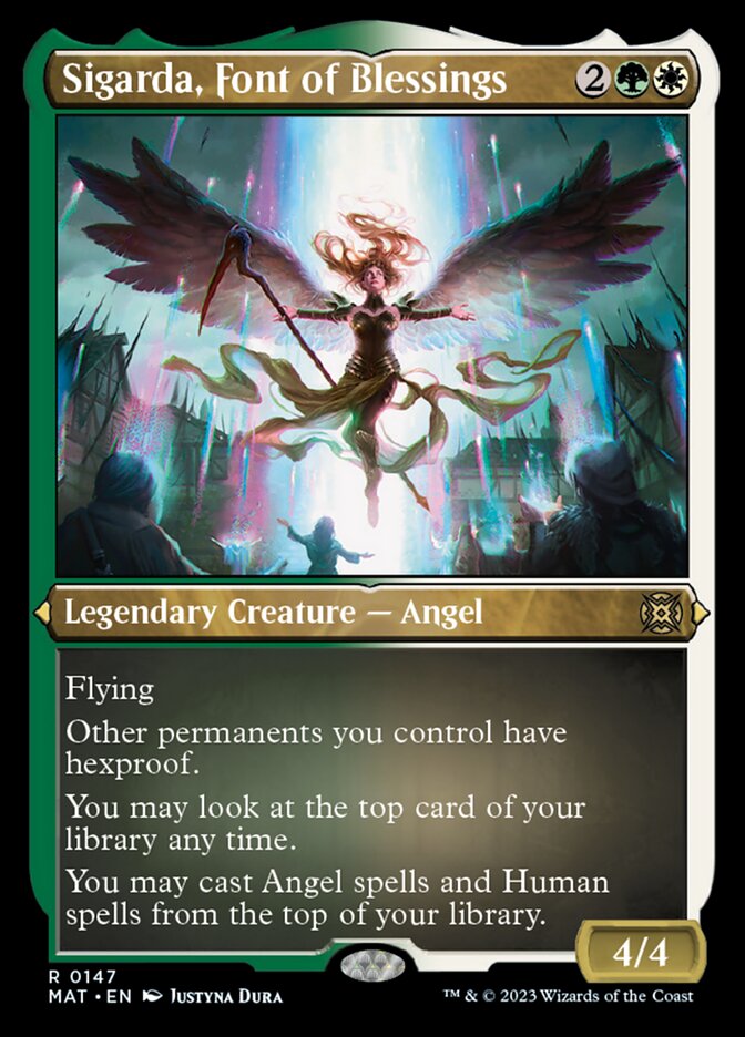Sigarda, Font of Blessings (Foil Etched) [March of the Machine: The Aftermath] | I Want That Stuff Brandon