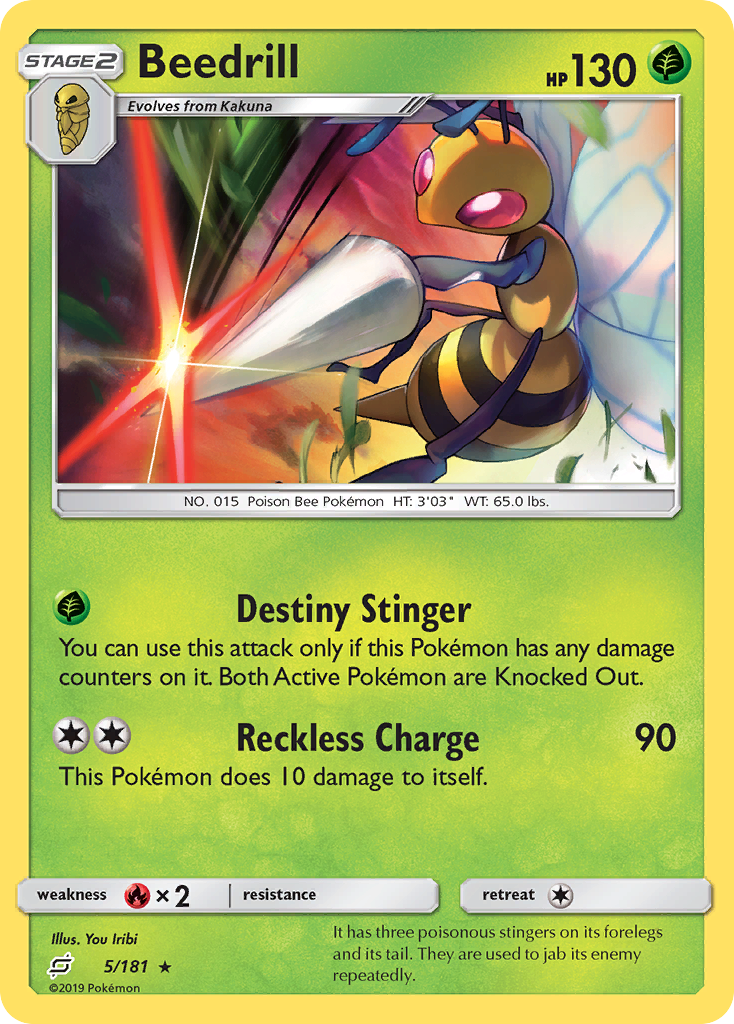 Beedrill (5/181) [Sun & Moon: Team Up] | I Want That Stuff Brandon