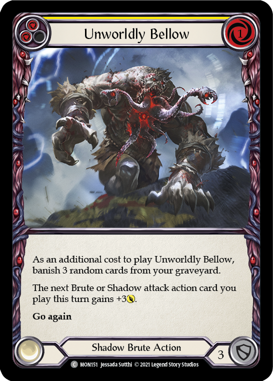 Unworldly Bellow (Yellow) [MON151] 1st Edition Normal | I Want That Stuff Brandon