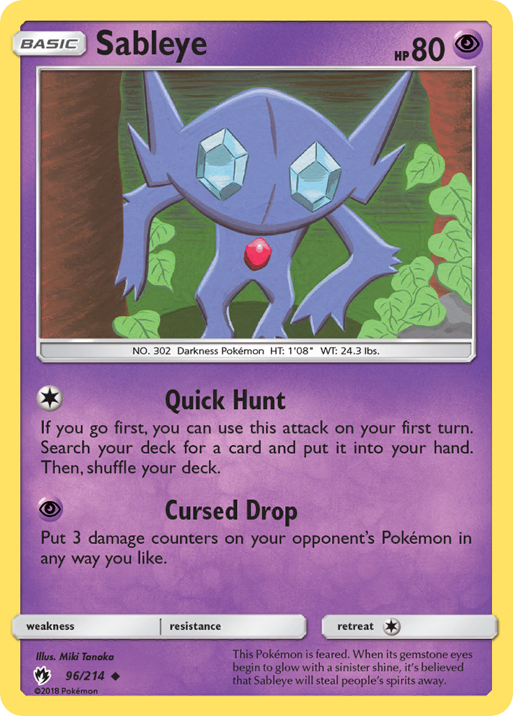 Sableye (96/214) [Sun & Moon: Lost Thunder] | I Want That Stuff Brandon