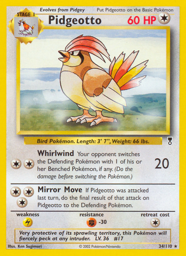 Pidgeotto (34/110) [Legendary Collection] | I Want That Stuff Brandon