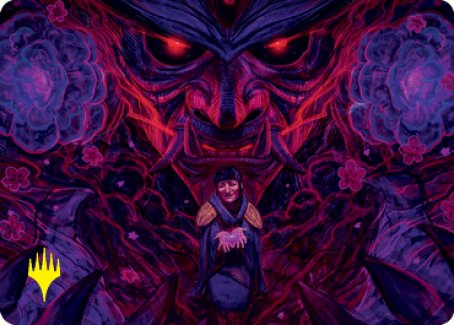 Reckoner Shakedown Art Card (Gold-Stamped Signature) [Kamigawa: Neon Dynasty Art Series] | I Want That Stuff Brandon