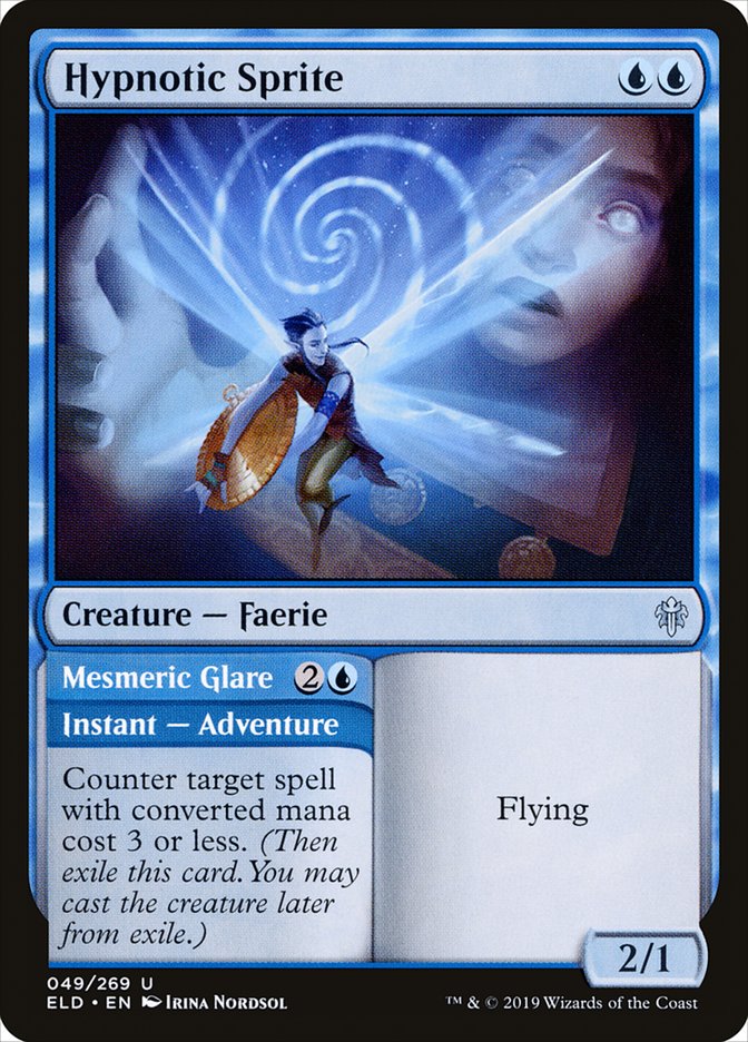 Hypnotic Sprite // Mesmeric Glare [Throne of Eldraine] | I Want That Stuff Brandon