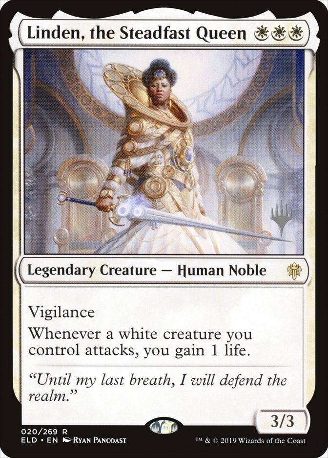 Linden, the Steadfast Queen (Promo Pack) [Throne of Eldraine Promos] | I Want That Stuff Brandon