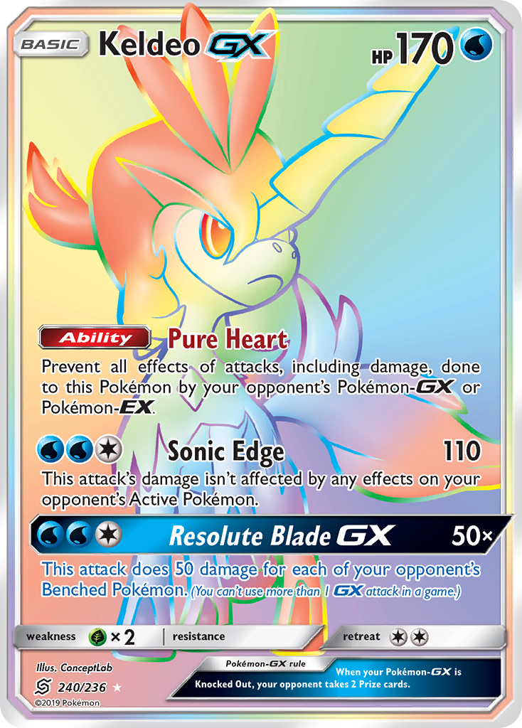 Keldeo GX (240/236) [Sun & Moon: Unified Minds] | I Want That Stuff Brandon