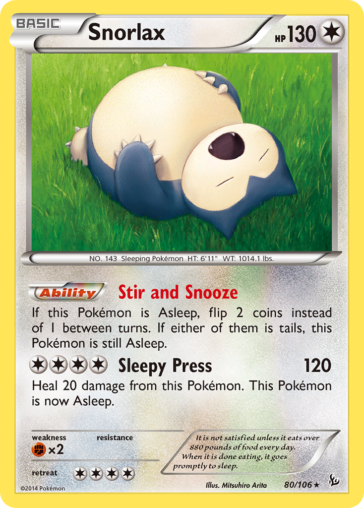 Snorlax (80/106) [XY: Flashfire] | I Want That Stuff Brandon