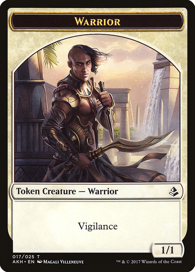 Warrior // Labyrinth Guardian Double-Sided Token [Amonkhet Tokens] | I Want That Stuff Brandon