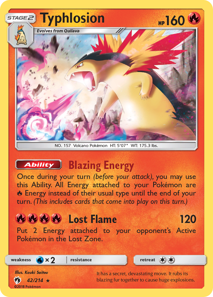 Typhlosion (42/214) [Sun & Moon: Lost Thunder] | I Want That Stuff Brandon