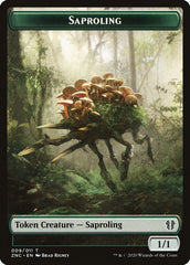 Beast // Saproling Double-Sided Token [Zendikar Rising Commander Tokens] | I Want That Stuff Brandon