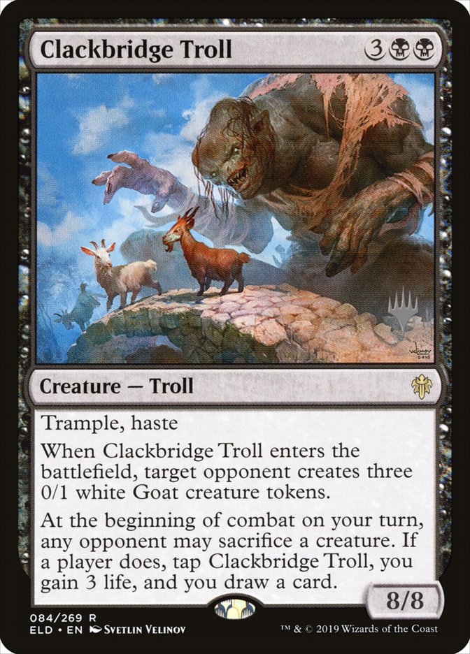 Clackbridge Troll (Promo Pack) [Throne of Eldraine Promos] | I Want That Stuff Brandon