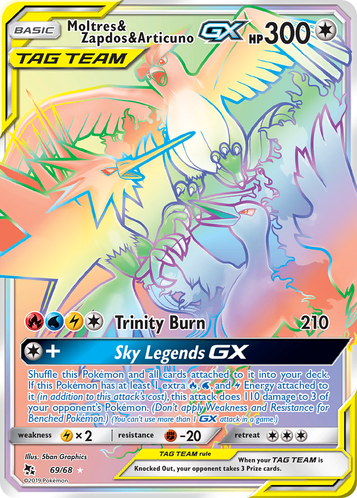 Moltres & Zapdos & Articuno GX (69/68) [Sun & Moon: Hidden Fates] | I Want That Stuff Brandon