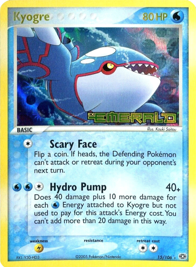 Kyogre (15/106) (Stamped) [EX: Emerald] | I Want That Stuff Brandon