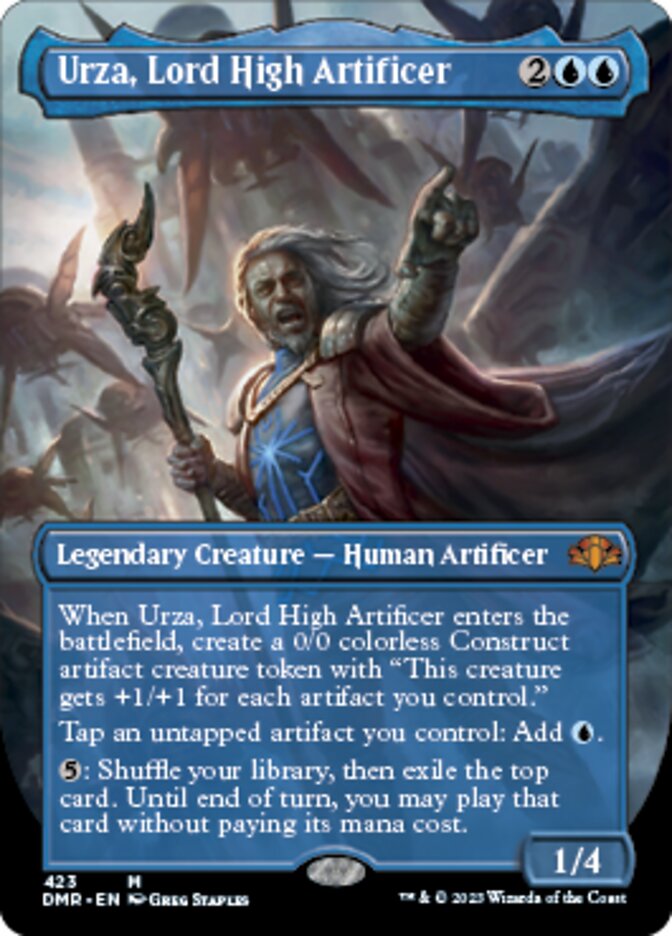 Urza, Lord High Artificer (Borderless Alternate Art) [Dominaria Remastered] | I Want That Stuff Brandon