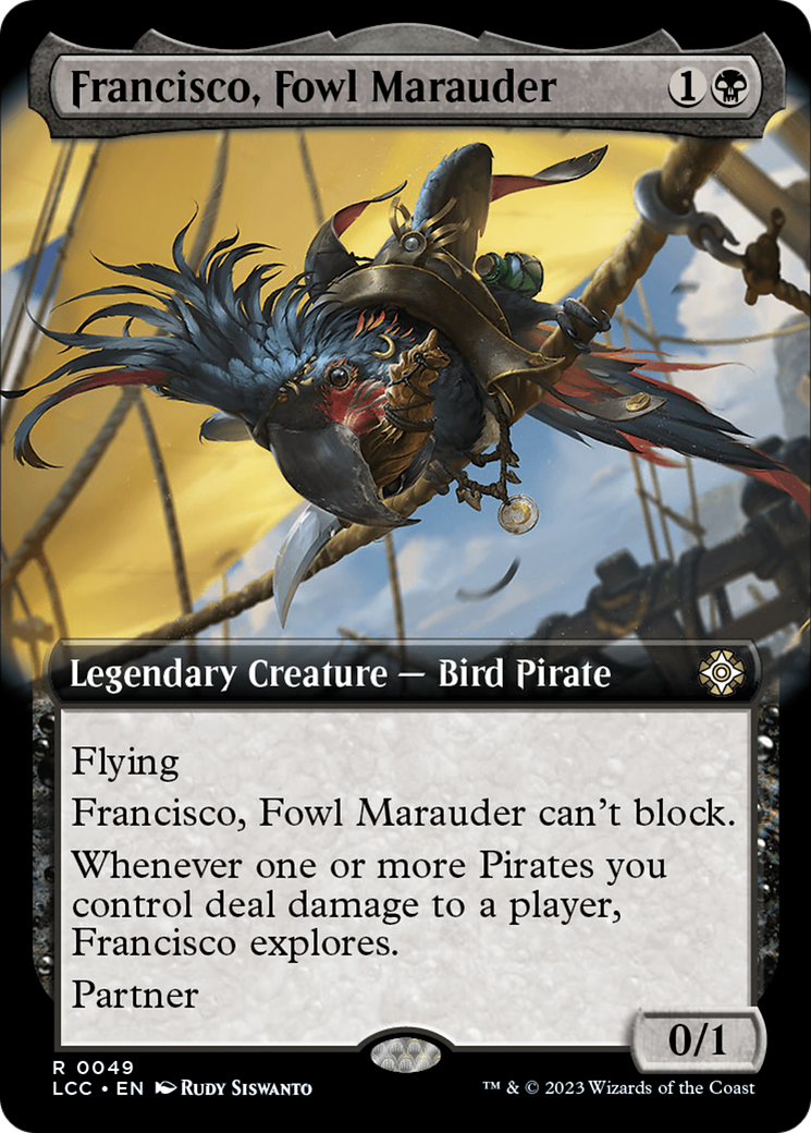 Francisco, Fowl Marauder (Extended Art) [The Lost Caverns of Ixalan Commander] | I Want That Stuff Brandon