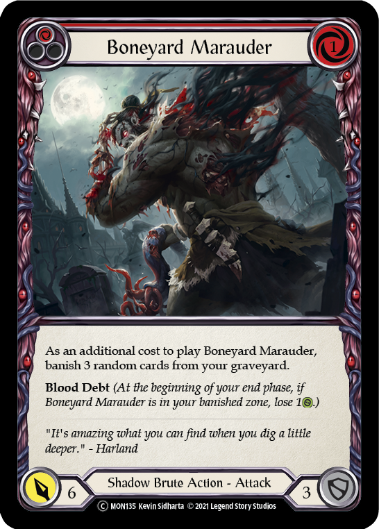 Boneyard Marauder (Red) [U-MON135] Unlimited Edition Normal | I Want That Stuff Brandon