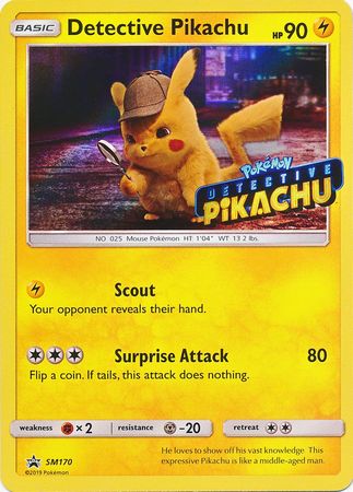 Detective Pikachu (SM170) (Detective Pikachu Stamped) [Sun & Moon: Black Star Promos] | I Want That Stuff Brandon