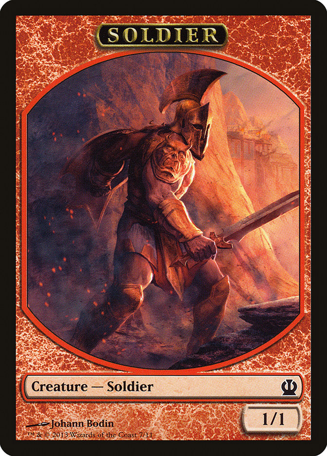 Soldier Token (7/11) [Theros Tokens] | I Want That Stuff Brandon