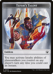 Elemental (02) // Teferi's Talent Emblem Double-Sided Token [March of the Machine Commander Tokens] | I Want That Stuff Brandon