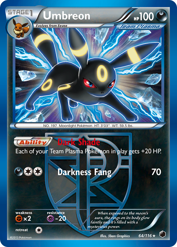 Umbreon (64/116) [Black & White: Plasma Freeze] | I Want That Stuff Brandon