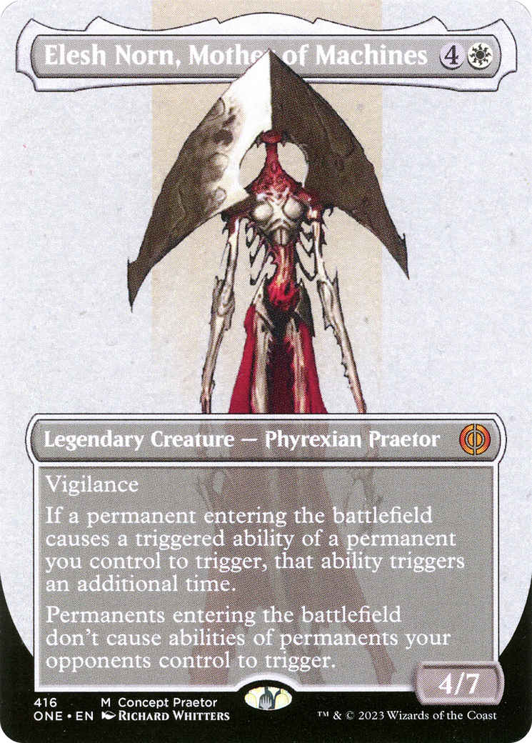 Elesh Norn, Mother of Machines (Borderless Concept Praetors) [Phyrexia: All Will Be One] | I Want That Stuff Brandon