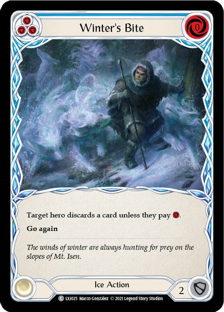 Winter's Bite (Blue) [LXI025] (Tales of Aria Lexi Blitz Deck)  1st Edition Normal | I Want That Stuff Brandon