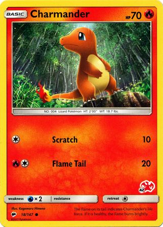 Charmander (18/147) (Charizard Stamp #42) [Battle Academy 2020] | I Want That Stuff Brandon